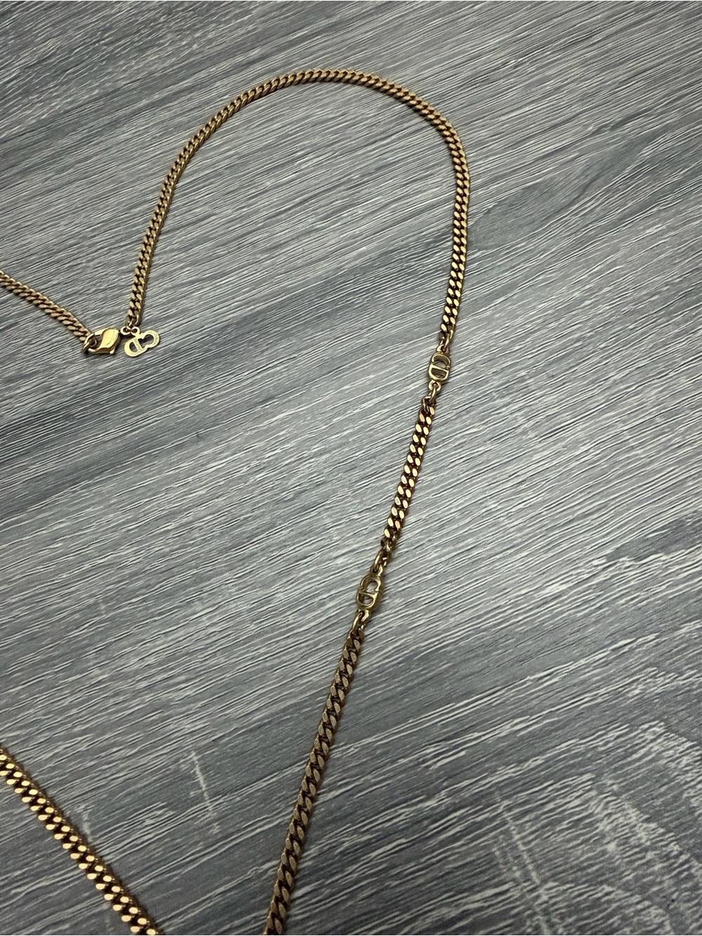 J88 Vintage Dior CD Necklace 28”